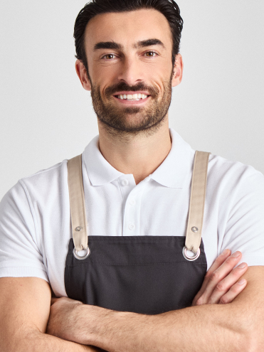 Latzschürze mit Ösen Potenza X Classic - raven